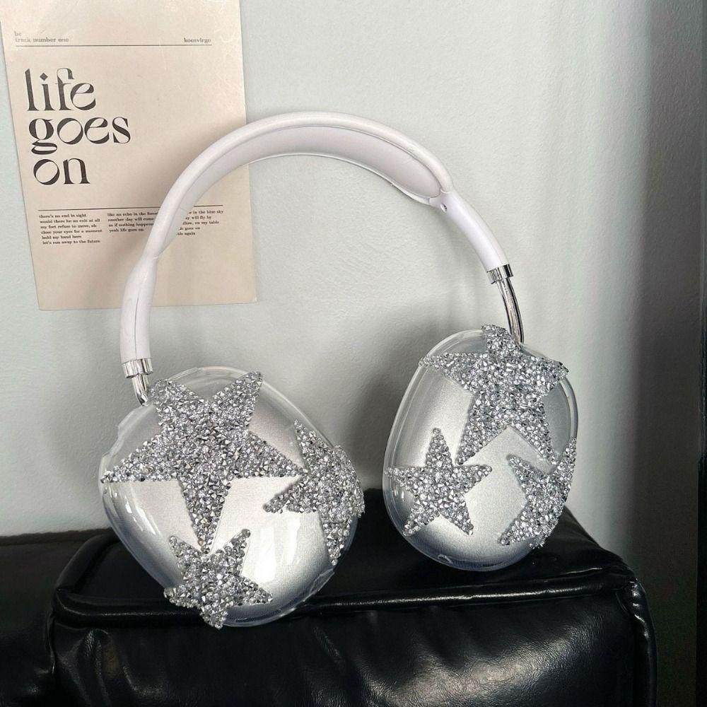 High Quality Shiny Stars Earphone Case TPU Shockproof Protective Case Anti-Scratch Soft Headphone Cover for Airpods Max