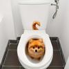 Cute Pomeranian Dog Toilet Sticker Bathroom Toilet Cover Sticker Wall Stickers Wc For Waterproof  Home  Decoration S635