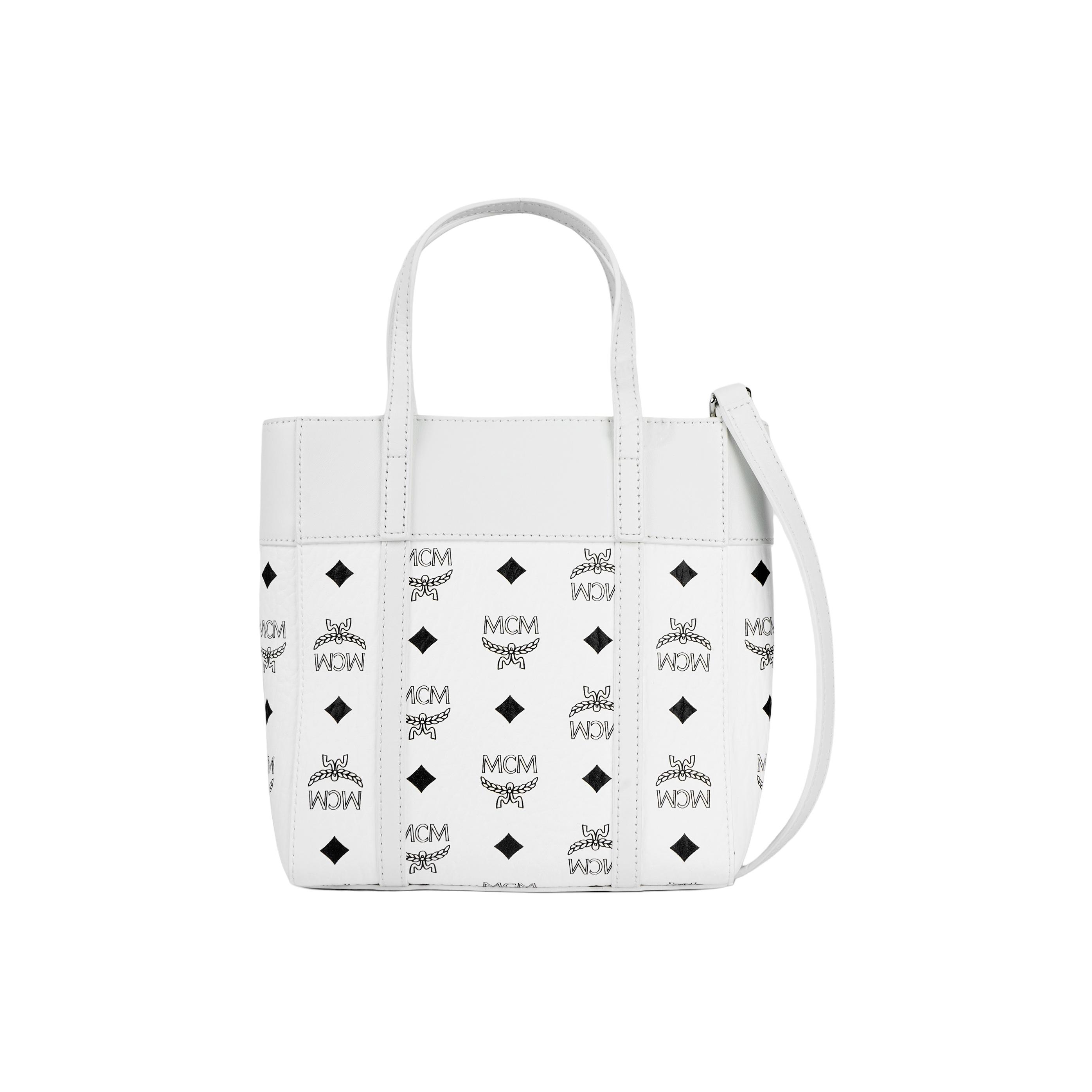 

MCM Toni Monogram Print D-Ring Detail Canvas And Calfskin Leather Tote Bag Women tote White MWPDSTA01WT001 Basic Set (Bag+Dust Bag)