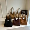 Urban Solid Color Womens Pu Tote Bag With Top Zip For Daily Use