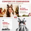 Fluffy Christmas Headband Plush Antler Horn Hairband Soft Deer Ear Hair Hoop  Hair Accessories