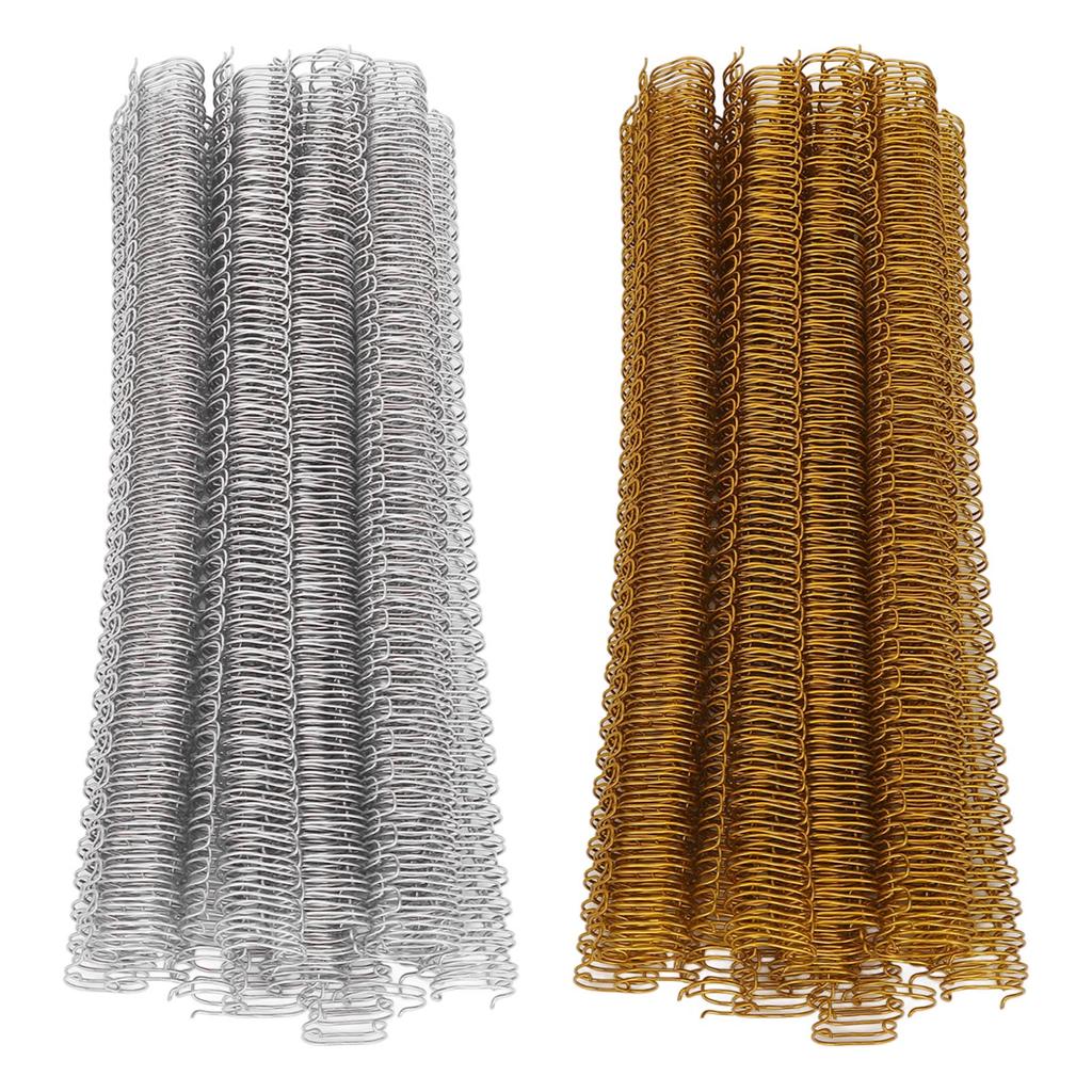 100PCS Spiral Binding Coils 34 Loops 3:1 Pitch  Paper Double Wire Binding Spines 120 Sheets Capaci