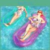 Adult Portable Inflatable Water Lounge Chair With Wave Pattern Pearl Green Pearl Pink Noble Blue Noble Red
