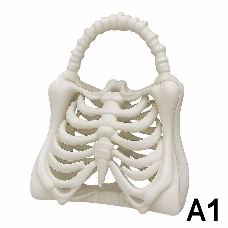 

Сумка в виде кости скелета, напечатанная на 3D-принтере, готический кошелек-скелет, жуткая реалистичная сумочка в виде грудной клетки, функциональный карман, тематическая вечеринка на Хэллоуин A1