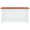 Coffre de rangement - Acacia - Marron et blanc - Bois massif - Design contemporain - Enfant