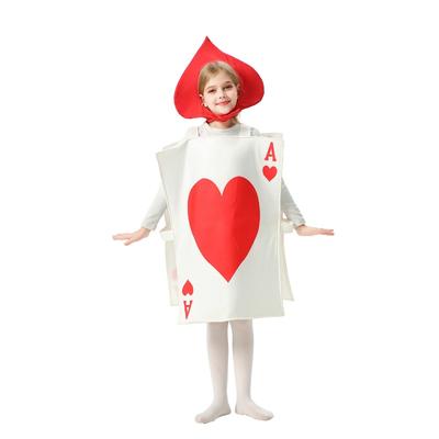 Halloween Children's Costumes Funny Party Poker Playing Parent-Child Costumes Stage Drama Activities Children's Costumes