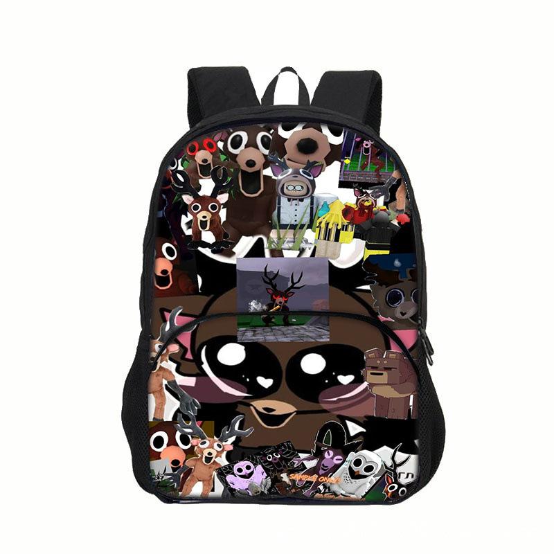 99 Nights In the Forest Children's Game-themed Backpack with Pockets 7330