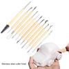 11PCS Clay Modeling Wood Clay Sculpting Tools Printmaking Carving Smooth Surface Finish Printmaking Carving Knives
