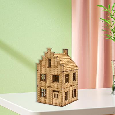 1/72 European Building Model Kit Architecture DIY Gift Ornament, Collection Decor Handmade,