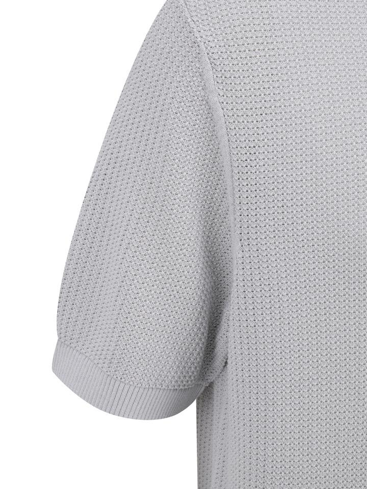 AND Z Men'S) Fine Texture Collared Short Sleeve Knit_Bzf3Et1102Lgr