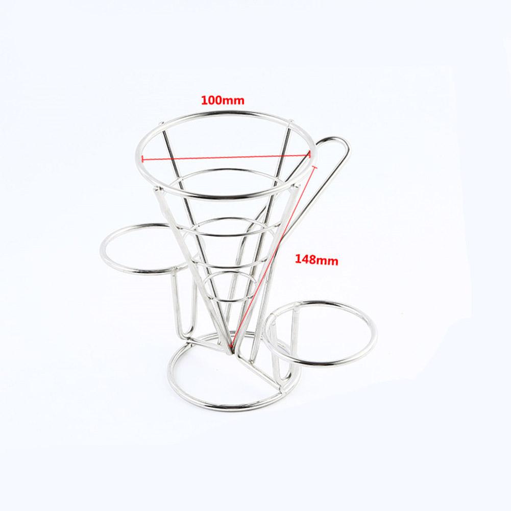Chip Stand Holder French Fries Rack Cone Basket Restaurant Basket Snack Bracket