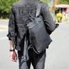 Genuine Cowhide Leather Minimalist Backpack: Handmade, Simple, Versatile Design for Men and Women.