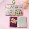 Soft Fabric Baby Photo Album Safe Strong Oxford Bohemian Rainbow Style Memory Book Colorful for Infants Children Use