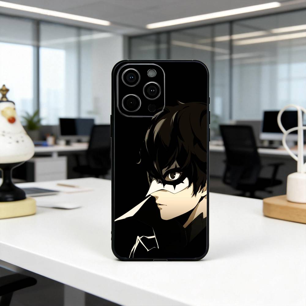P-Persona 5 COOL Anime Phone Case For iPhone 17, 16,15,14,13,12,11 Plus,Pro Max, Others Soft Black Cover
