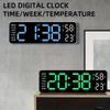 TIMESS Large Screen LED Alarm Clock, Can Display Week And Temperature And Humidity, Can Be Timed, Suitable For Placing On The Bedroom Desktop