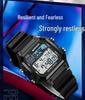 Sanda Sports Waterproof Square Electronic Watch for Teens - Unisex Fashionable and Simple Design