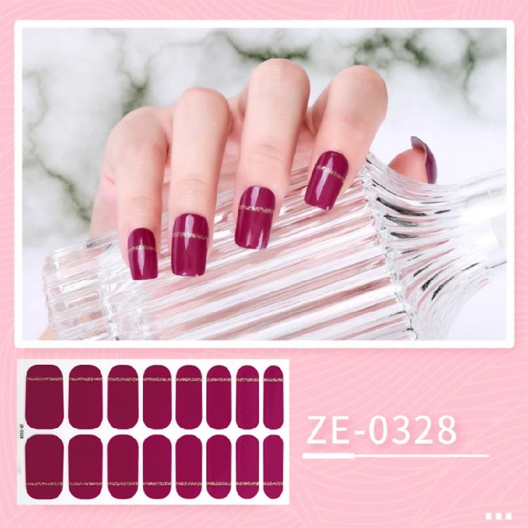 16 Streifen Nagellack-Aufkleber Nagelaufkleber Set für UV-Lampe Designer 3D Nägel Po