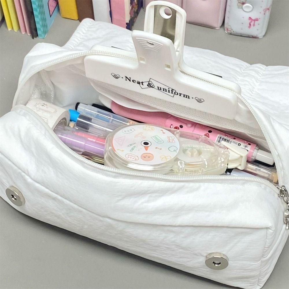 Large Capacity Pen Bag Bow Drawstring Stationery Storage Bag INS Pencil Case  Students