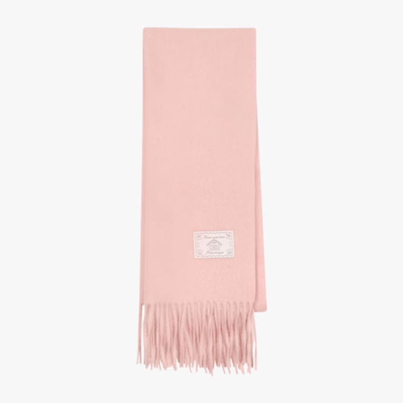 PINK PINEAPPLE PLUSH WOOL MUFFLER_PINK