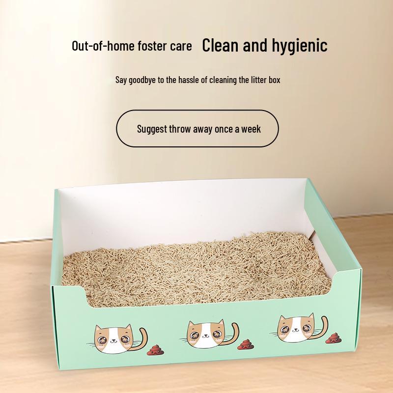 Foldable Disposable Cat Litter Box for Travel and Outdoor Use