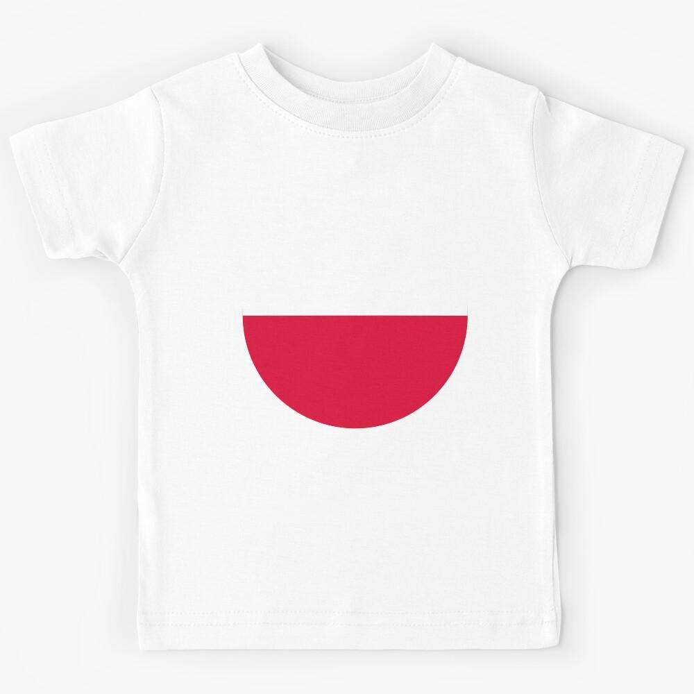 Poland Round Flag Polish Patriotic Heritage Kids T-Shirt 150