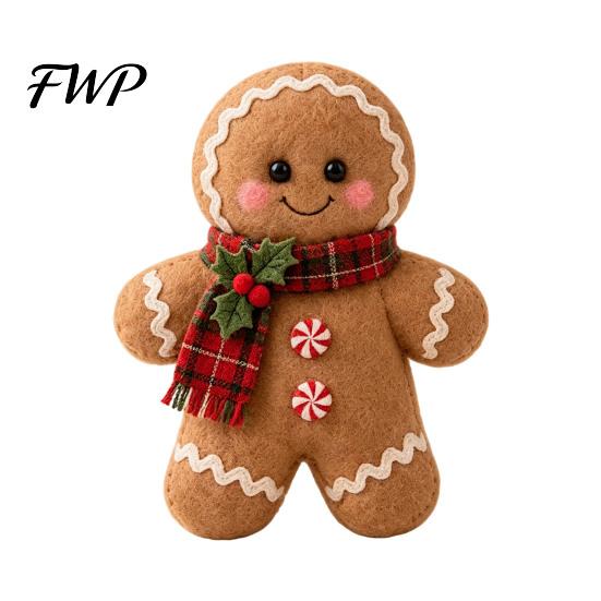 DIY Snowman Sewing Set Christmas Felt Craft Kit, Handmade Santa Gingerbread Elf Creative Art Activity Angel Material Holiday Supplies for Kids Adults