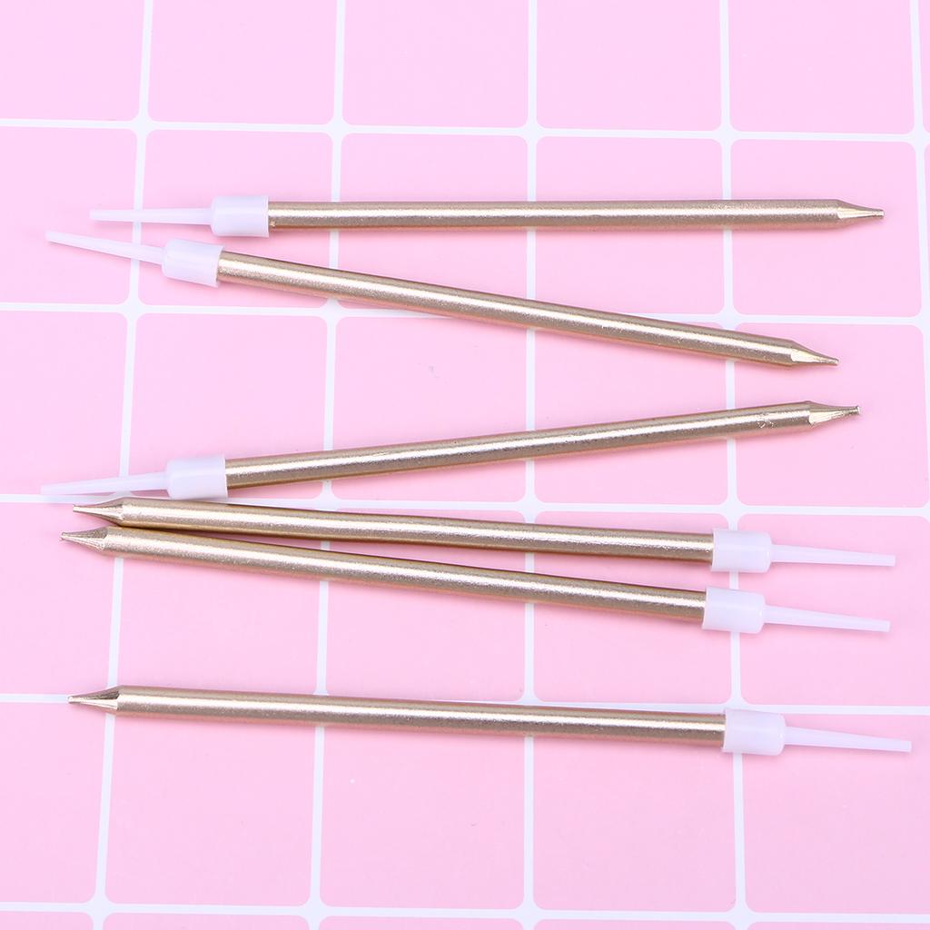 24 Pcs Cake Wedding Candles Decorative Firework for Birthday Slender Glitter Decorate