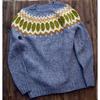 Women's Round Neck Colour Blocked Loose Fit Fashion Pullover Knitwear Luxurious Relaxed-fit Slimming and Versatile Top