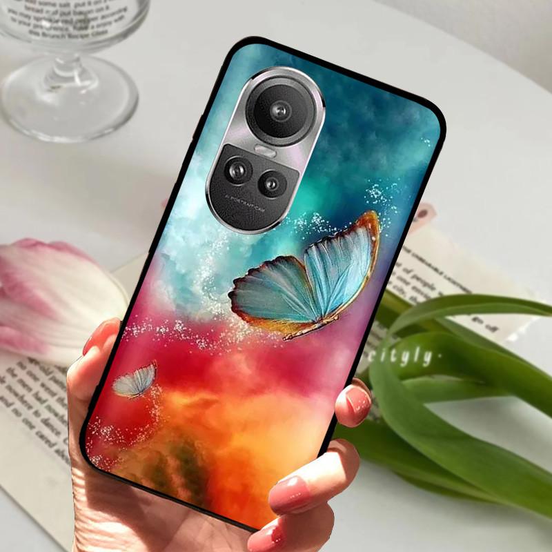 For Oppo Reno 10 5G CPH2531 Case Reno10 Shockproof Soft TPU Silicone Phone Cover For Oppo Reno 10 Pro 5G CPH2525 Funda Cartoon