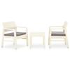 Day and Night - Day and Night 3-piece Garden Furniture Set with White Plastic Cushions