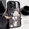 For Samsung Galaxy S25 Ultra S24 S23 S21 S20 FE S21 Plus A55 A54 A35 A15  Blue Rose Flower Pattern Phone Case Cover