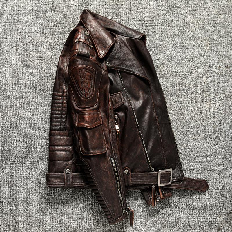 PU Leather Jacket Men's Locomotive Clothing Can Be Removed, The Liner Can Be Added with Protective Gear, and Short Leather Jacket.