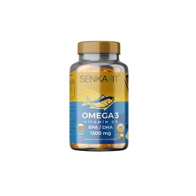 SENKAVIT OMEGA 3 + D3 SOFT CAPSULE DIETARY SUPPLEMENT 1300 Mg 200 Capsules