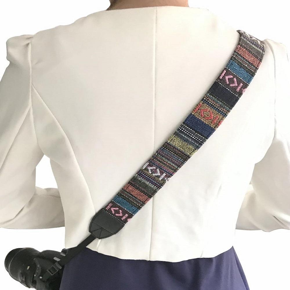 Retro Style Camera Strap Universal DSLR Strap for Canon Nikon Sony with Non-Slip Pad Durable Cotton 76cm Length Black