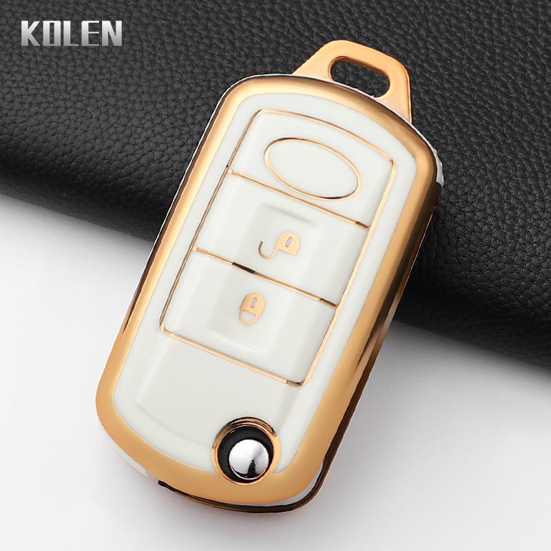 Fashion Tpu Car Key Case Cover For Land Rover Range Rover Sport Lr3 Discovery 3 Protected Keychain Fob 3 Buttons Accessories