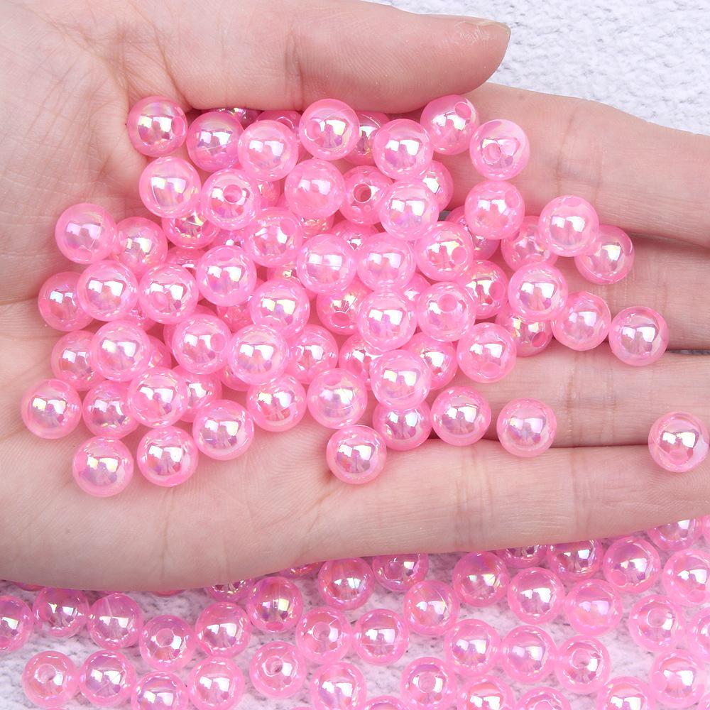 Multicolor Transparent AB Imitation Pearl Beads for DIY Jewelry Making