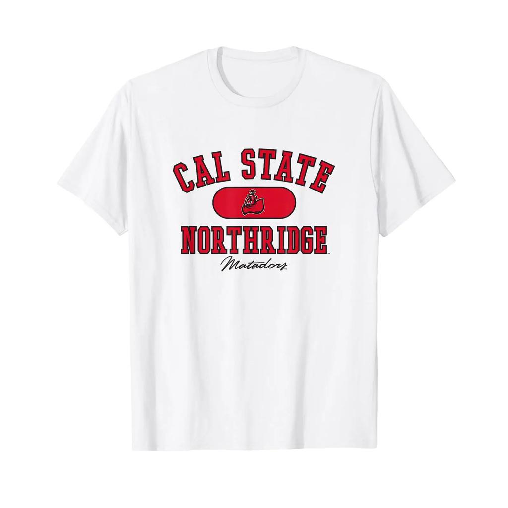 Cal State Northridge Matadors Varsity Officially Licensed T Shirt Vintage Washed Stretched Slightly Fashion