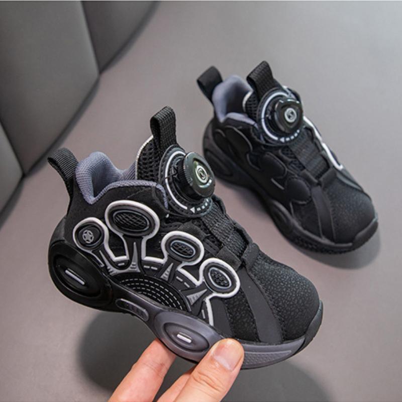 Autumn Kid Sneakers New Fashion Comfort Boy Shoes Soft Sole Anti Slip Cartoon Casual Shoe Trendy Classic Rotate Button Kid Shoes