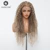 Latin Curly Lace Front Wig, Long 13x6 Large Hand-Tied Full Cap with Casual Parting