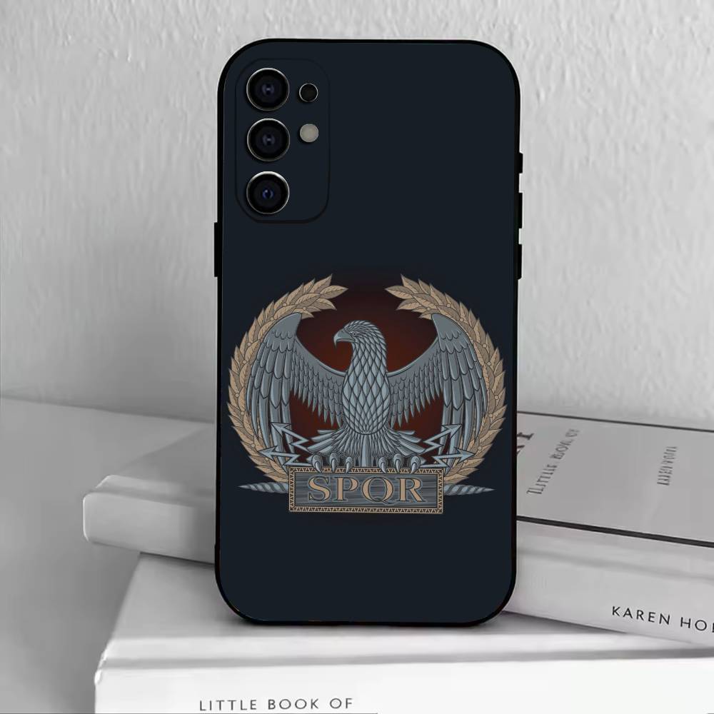 

SPQR R-Roman Empire SPQR Phone Case For Samsung S25,S24,S21,S22,S23,S30,Ultra,S20,Plus,Fe,Lite,Note,10,Black Cover Samsung S25Plus