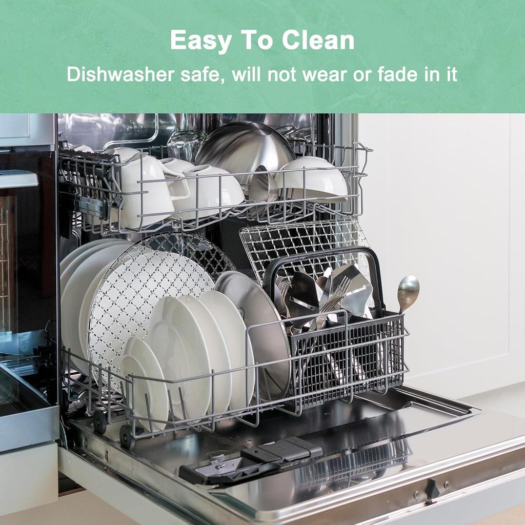 Cooling Rack, 8" Round Stainless Steel Baking Rack for BBQ/Cooking/Roasting/Grilling/Steaming/Drying, Wire Cooling Rack for Baking [Silver]