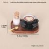Miniature English Coffee Cup Party Accessories Alloy Coffee Cup Set Pretend Play Detail Dollhouses Decors 3 Set