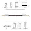 Okcsc AU8 Audio Stereo Mini Plug AUX To OFC for Audio Cable, Cable, 4.4mm (Male) 4.4mm (Male) 8-Core Gold-Plated, Approx. 15cm, Smartphones,