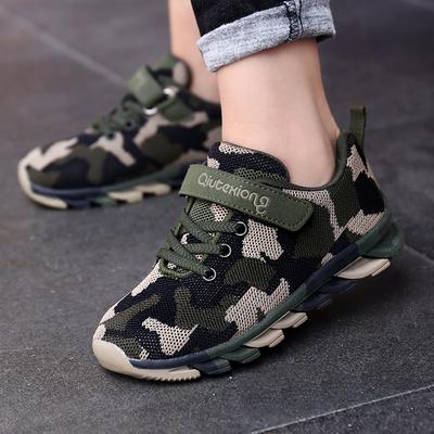 Spring Breathable Camo Shoes for Boys and Girls Military Training Shoes for Children Cuhk Sports Shoes for Leisure Running Shoes