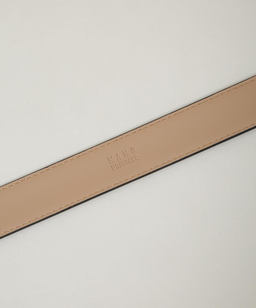 [Nano Universe] Split Leather Dress Belt Men's F Black 668-6150202