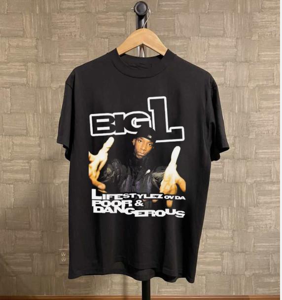 BIG-L Rap Hip Hop Rapper 90s Retro Unisex Bavlněné Tričko