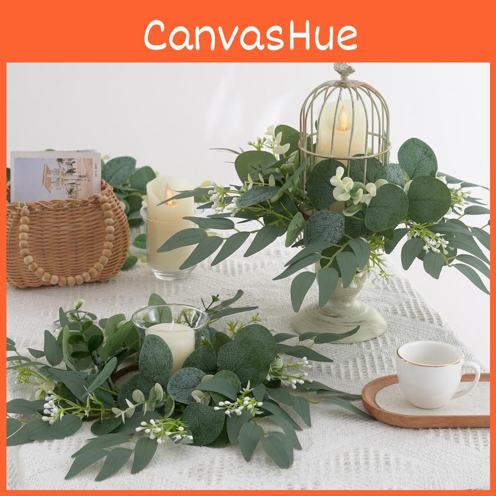 Candle Wreath Leaf Base With Polyester Material For Party And Home Styling