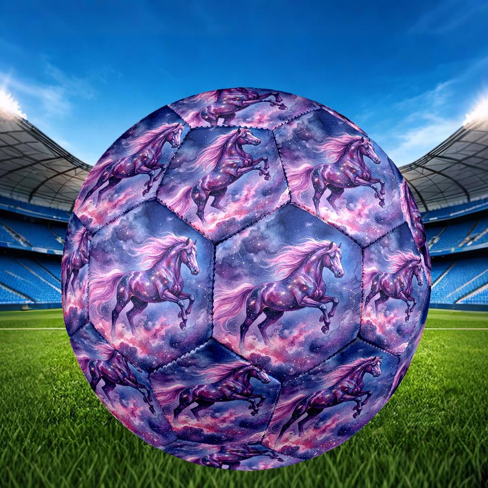 1pc Galactic Horse Dreams Size 5 Soccer Ball Professional Match Training Football Indoor &Outdoor Sports Ball Lightweight Durable c655