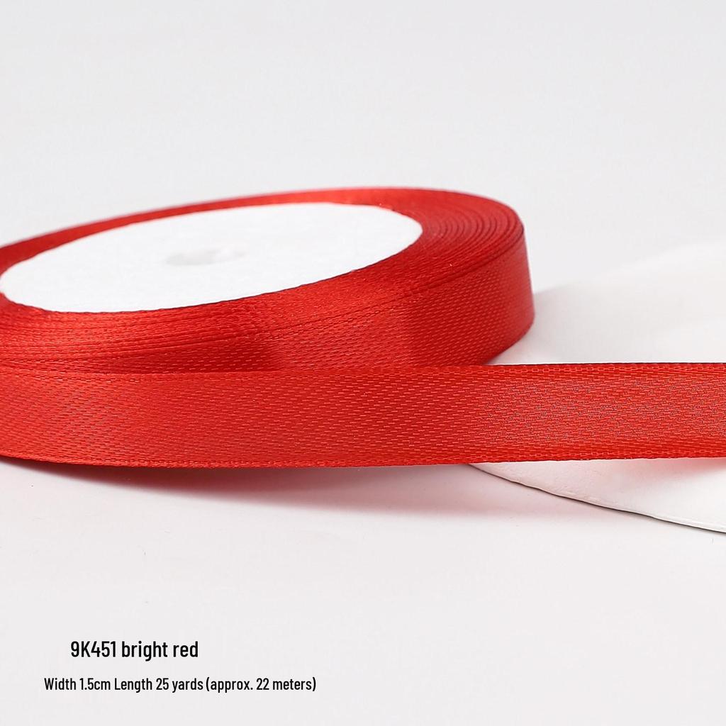 Festive Red Satin Ribbon for New Year, Weddings, Candy Ties, Balloons & Lanterns