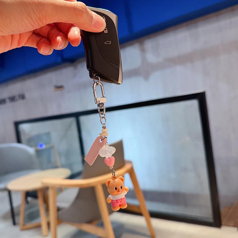 Butterbear Mini Duo Pack Keychain, Adorable & Exquisite Cartoon Bear Bag Charm Pendant